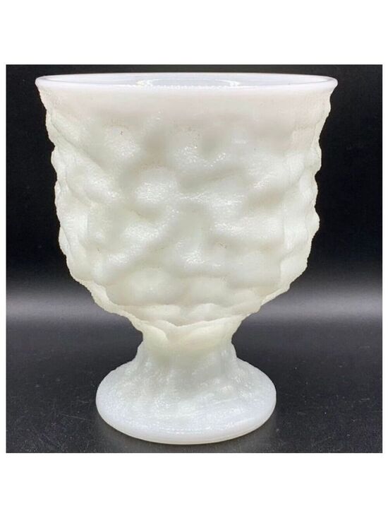 No Brand Other - E.O. Brody Co.milk glass vase planter pedestal bumpy Vintage 50Vintage  White Mi